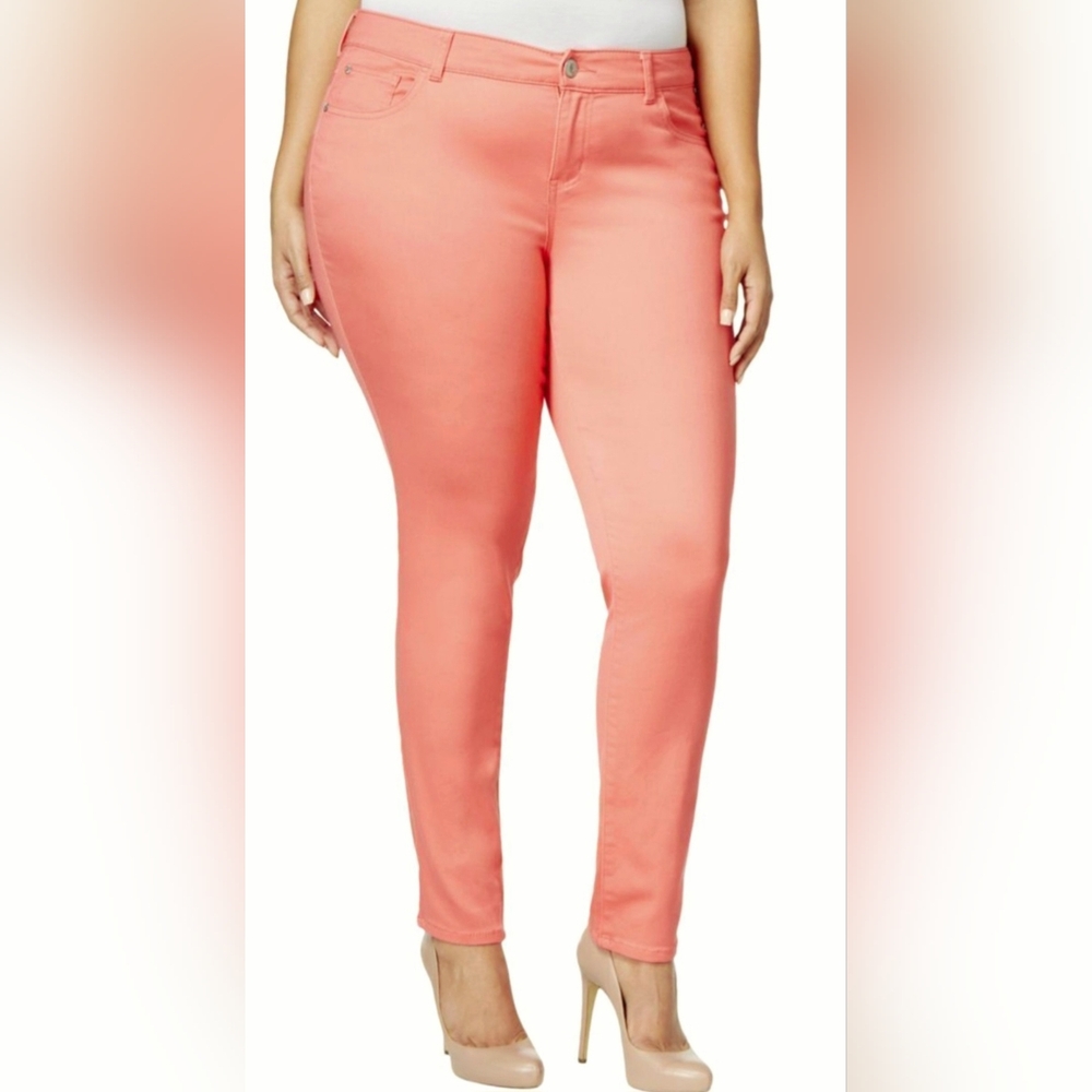 YMI Wanna Betta Butt Women's Skinny Hyperstretch Jeans Plus Size Pale Pink 24W